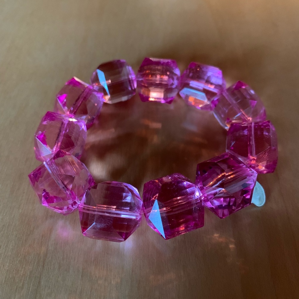 Tarina Tarantino Light Pink Lucite Bracelet.